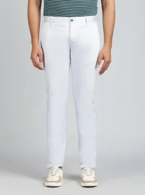 Light Blue Solid Super Slim Fit Casual Trouser | Greenfibre