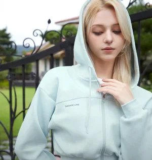 Lip Point Crop Hood Zip-up