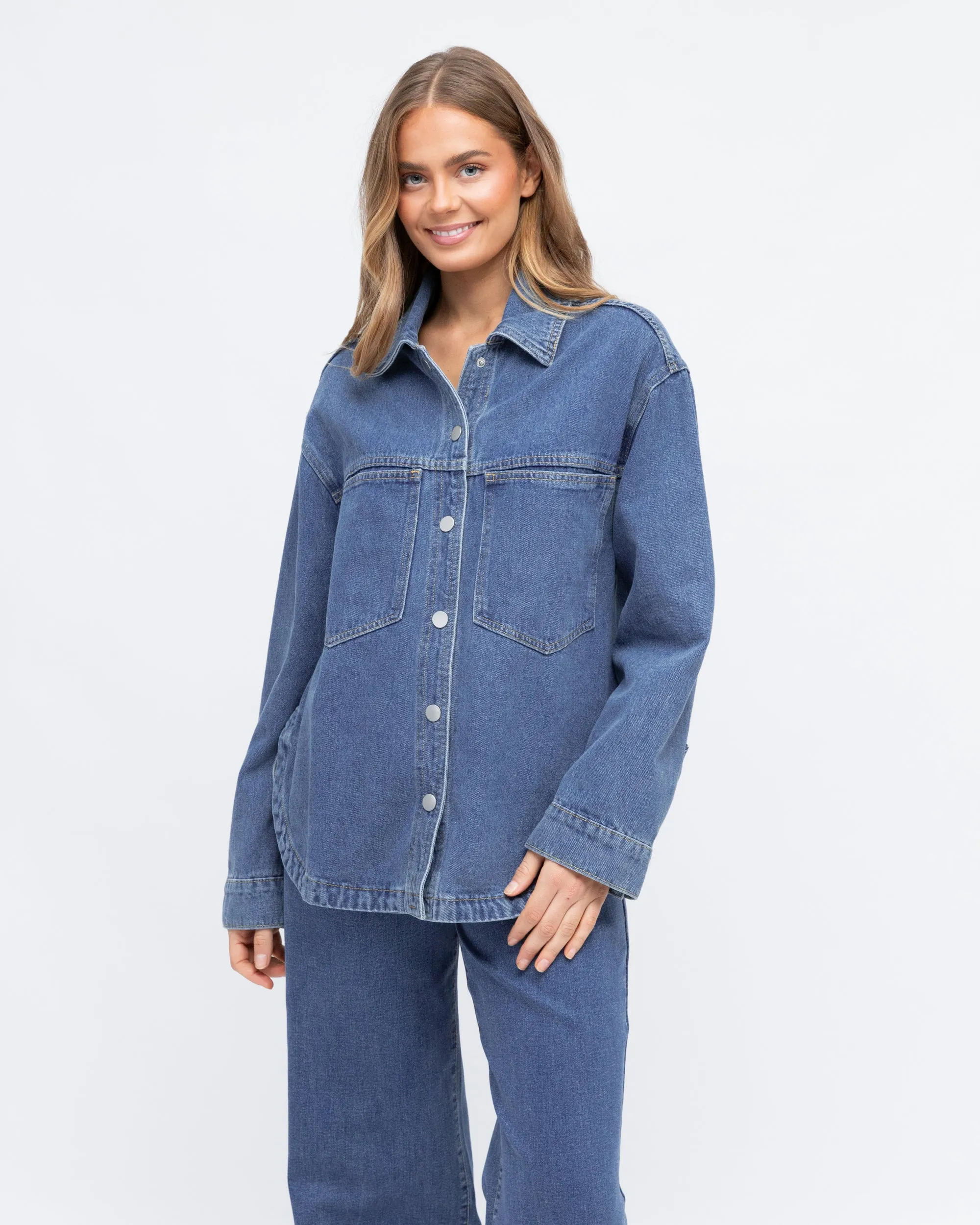 LOL21491 DENIM BLUE SHACKET