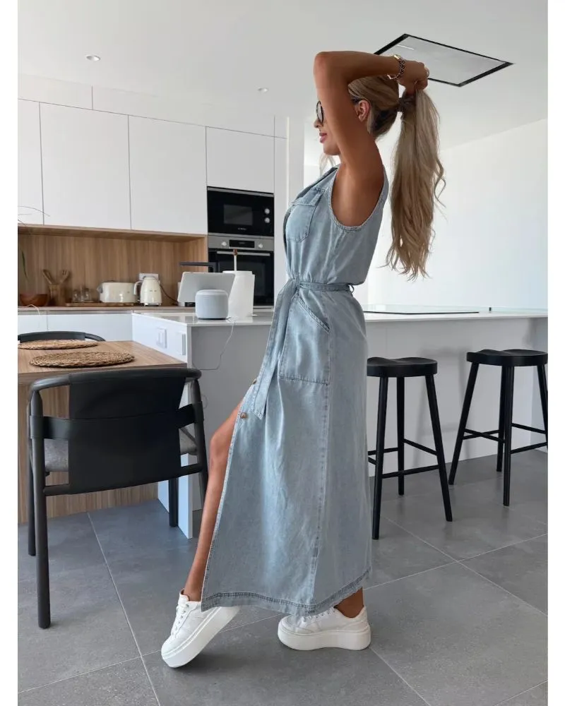 Louise - Maxi Denim Dress
