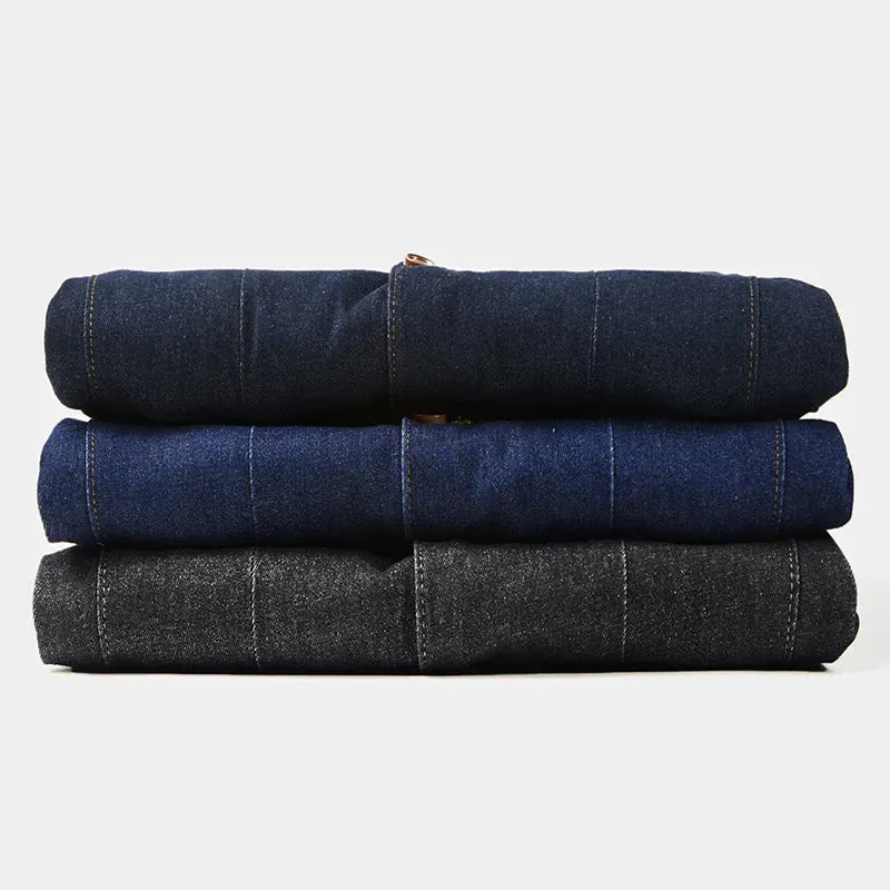 M-4XL Denim Blazer Men Jacket Cotton Autumn Spring Fashion Male Clothes Slim Fit Business Jean Coats Men Casual Suits  MY189