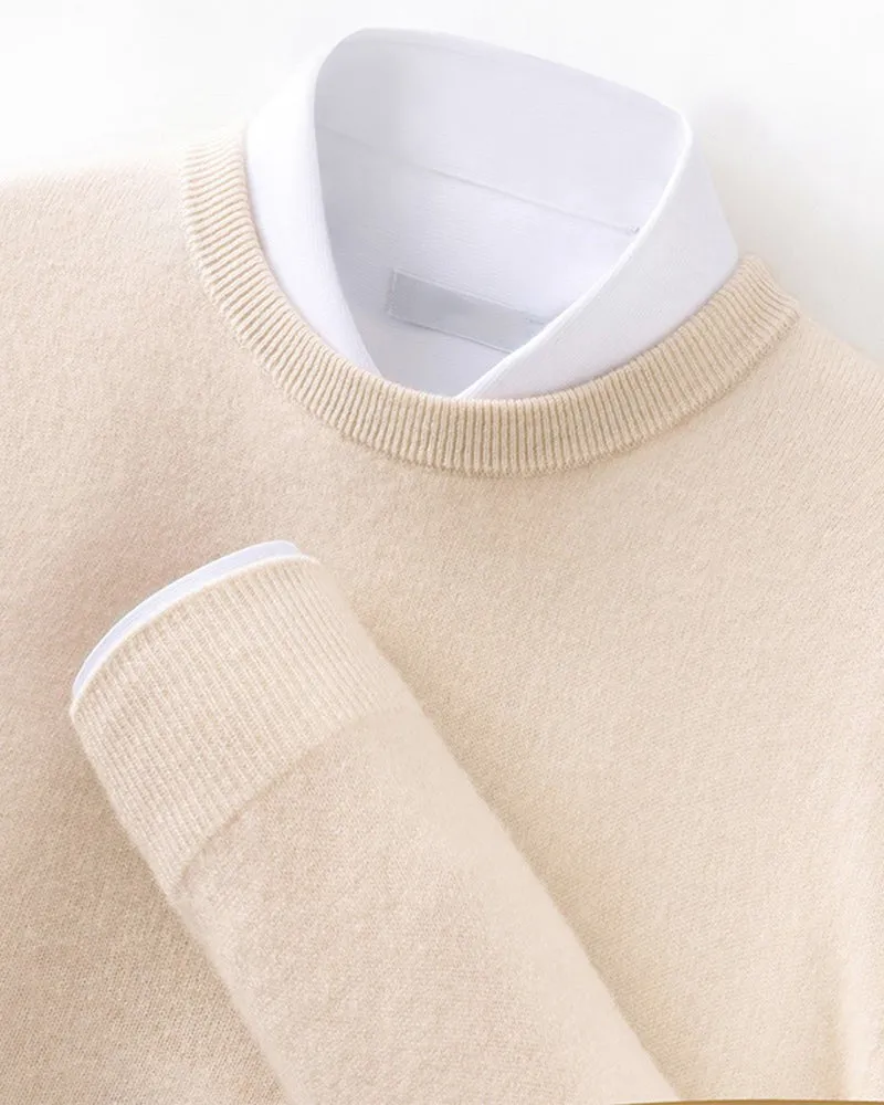 Men's Mongolian Cashmere Crewneck Sweater