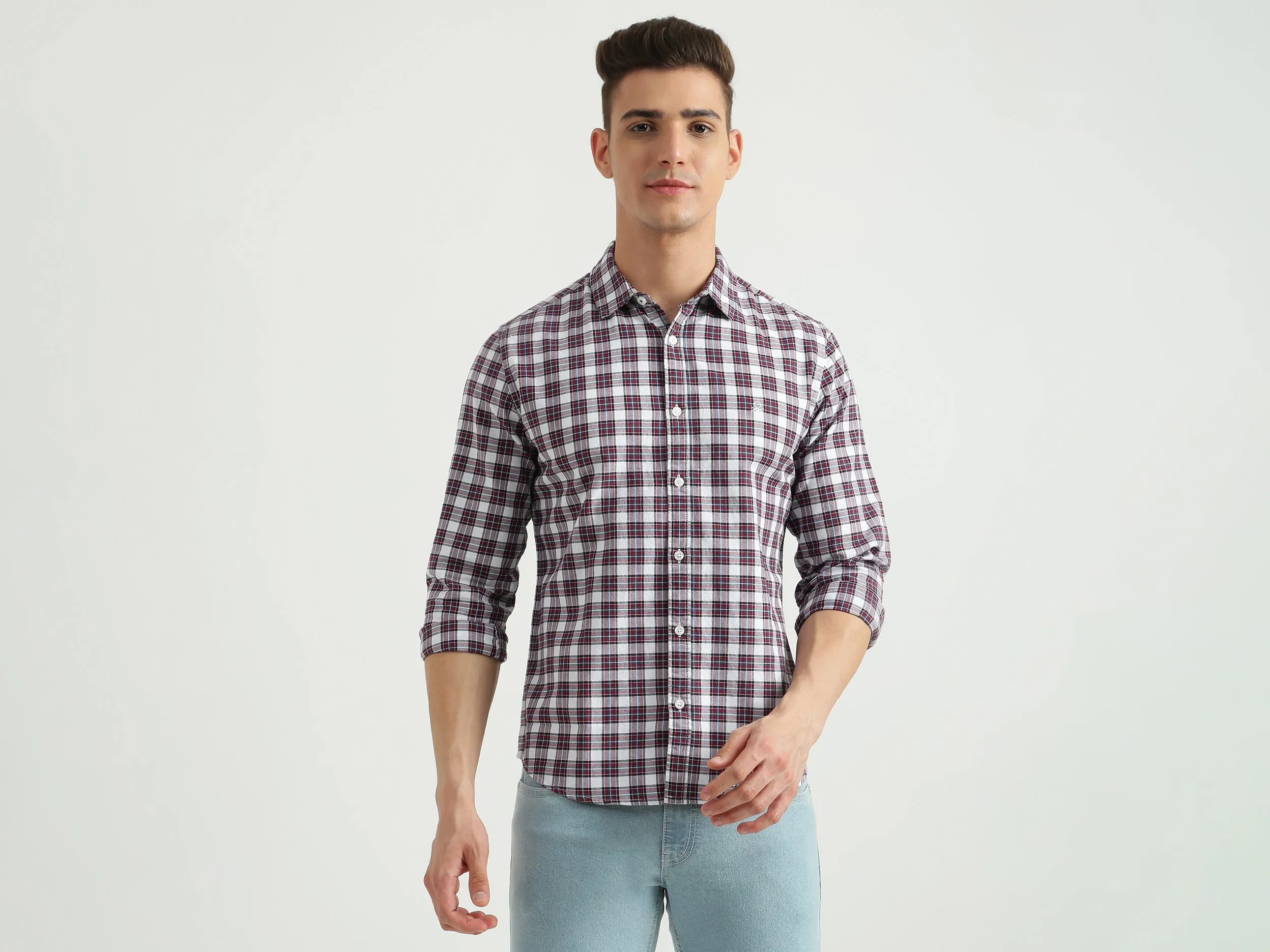 Mens Slim Fit Check Shirt
