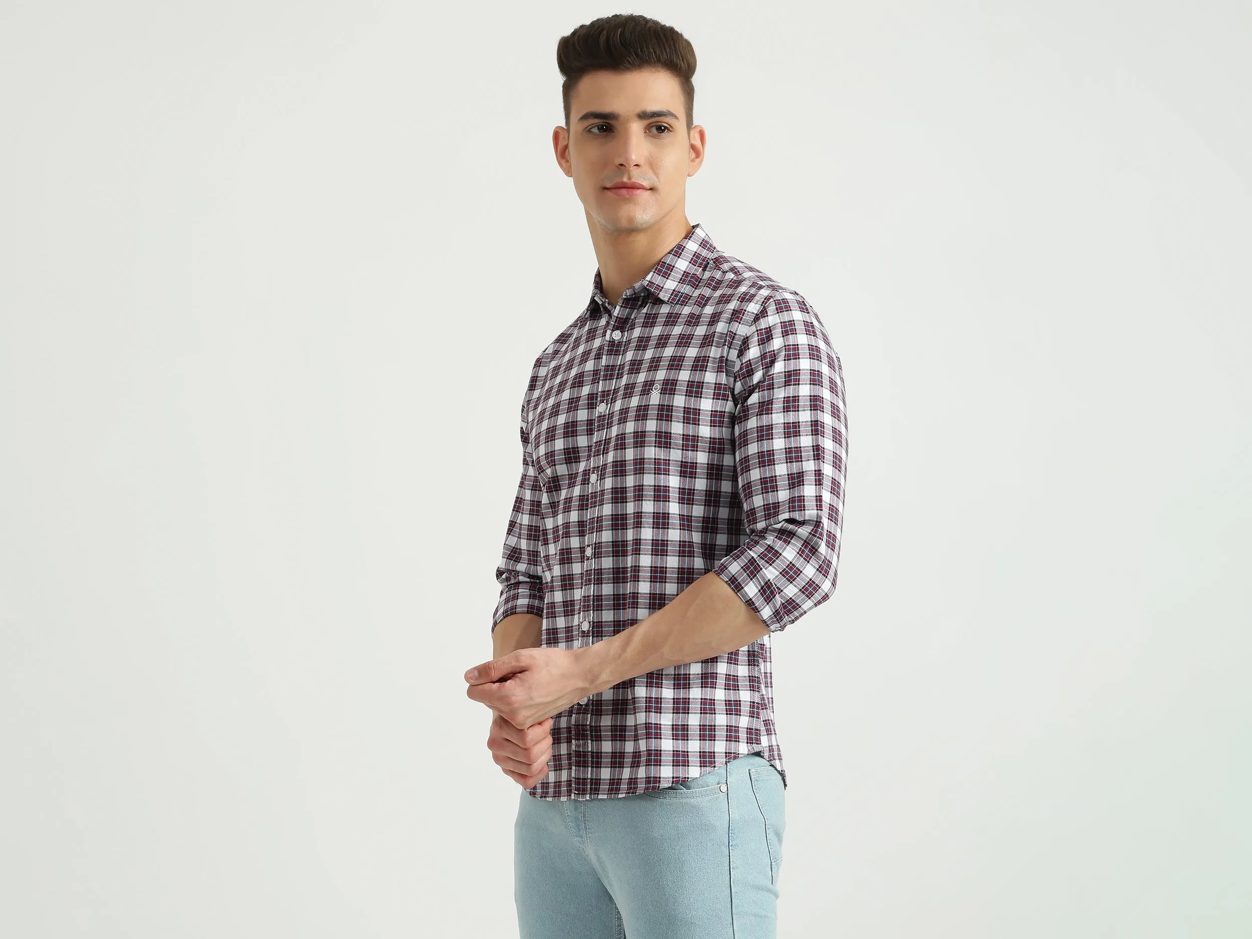 Mens Slim Fit Check Shirt