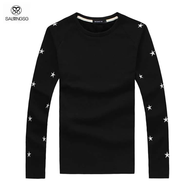 Men's Star Printed Sweater Up To 5XL