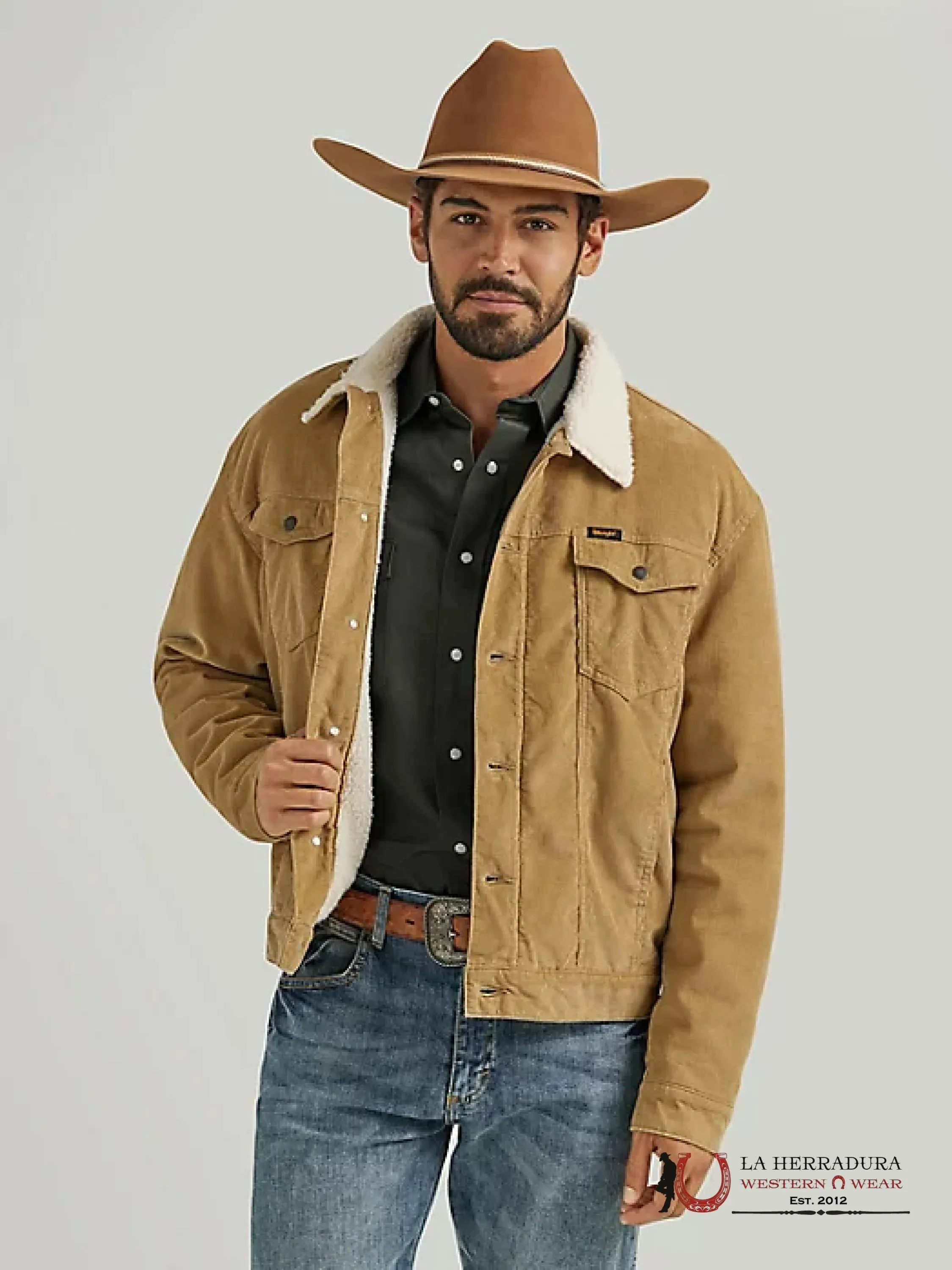 MEN'S WRANGLER® COWBOY SHERPA LINED CORDUROY JACKET