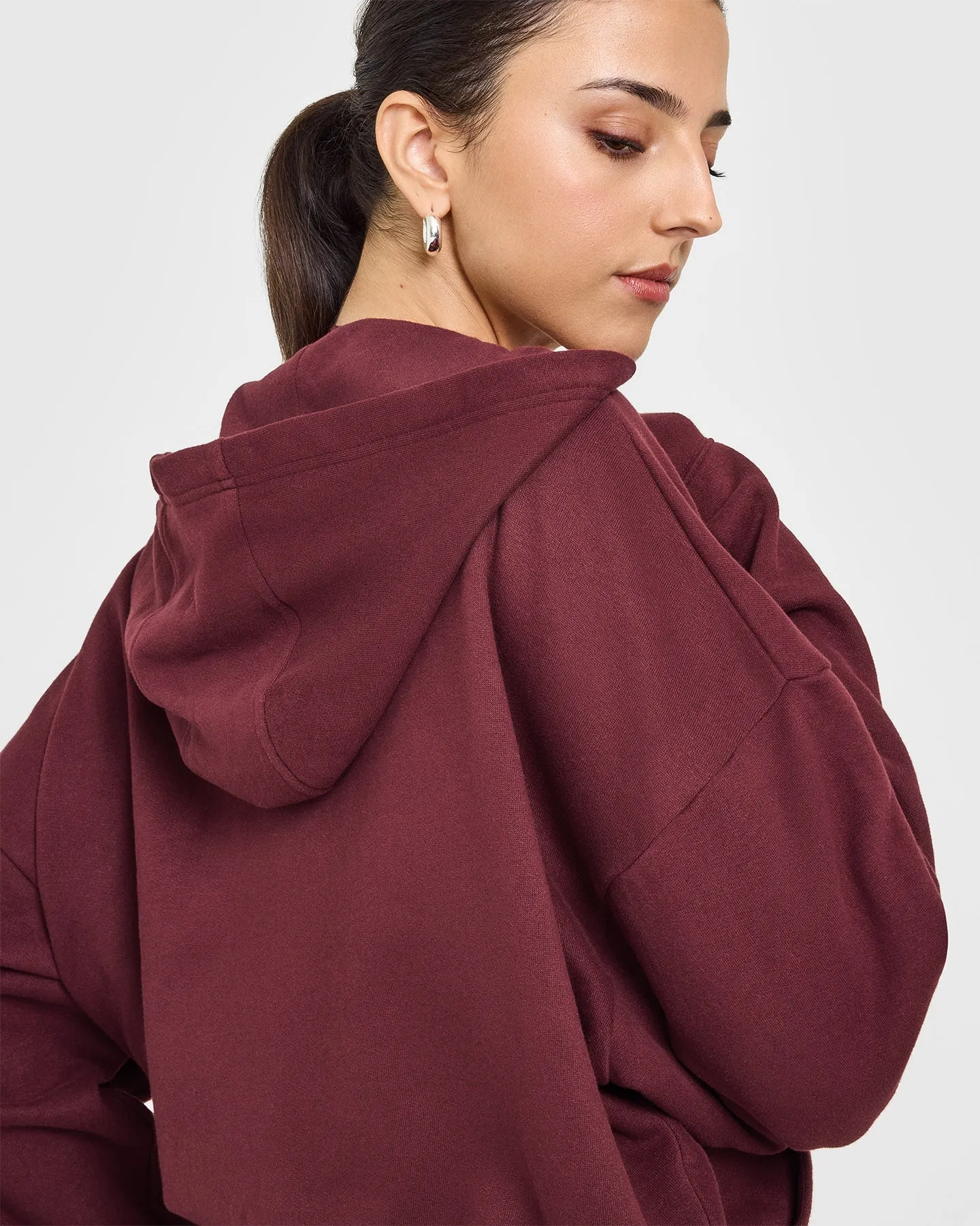 Mid Weight Zip Through Hoodie | Rosewood