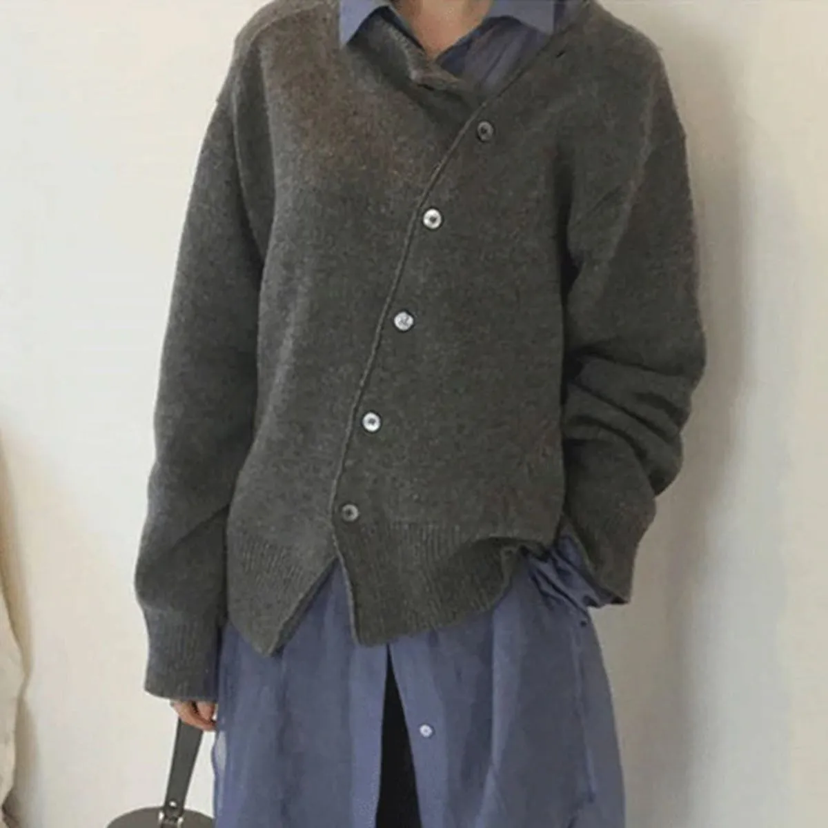 Molly | Comfortable wrap jacket with playful button placket