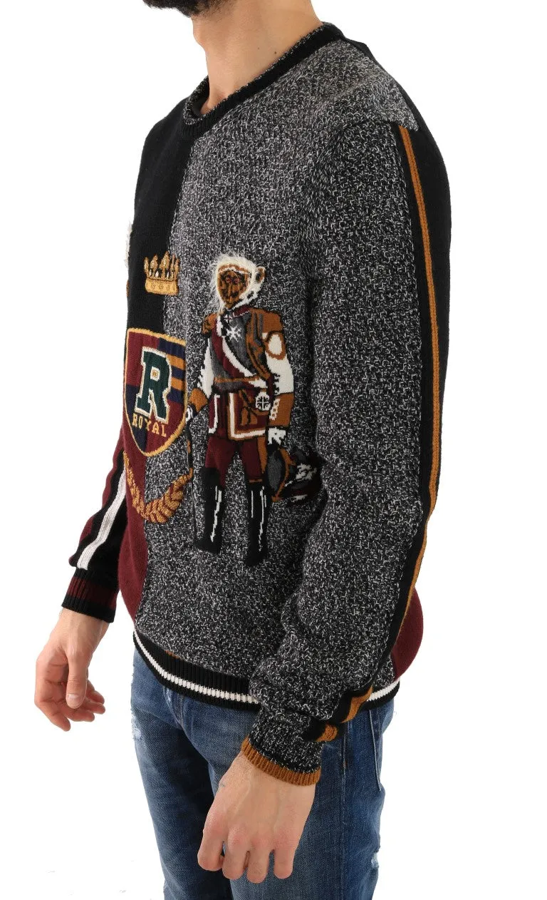 Multicolor Knitted Cashmere Wool Sweater
