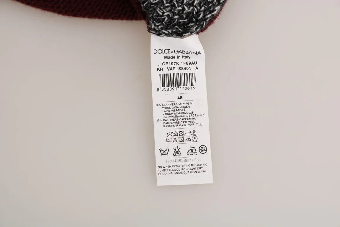 Multicolor Knitted Cashmere Wool Sweater