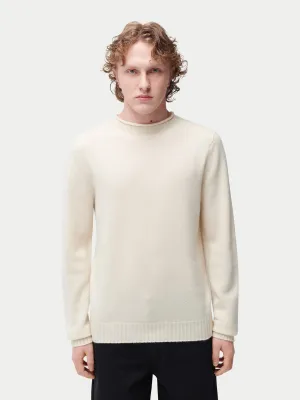 Organic Colour Rolled Neck Cashmere Sweater