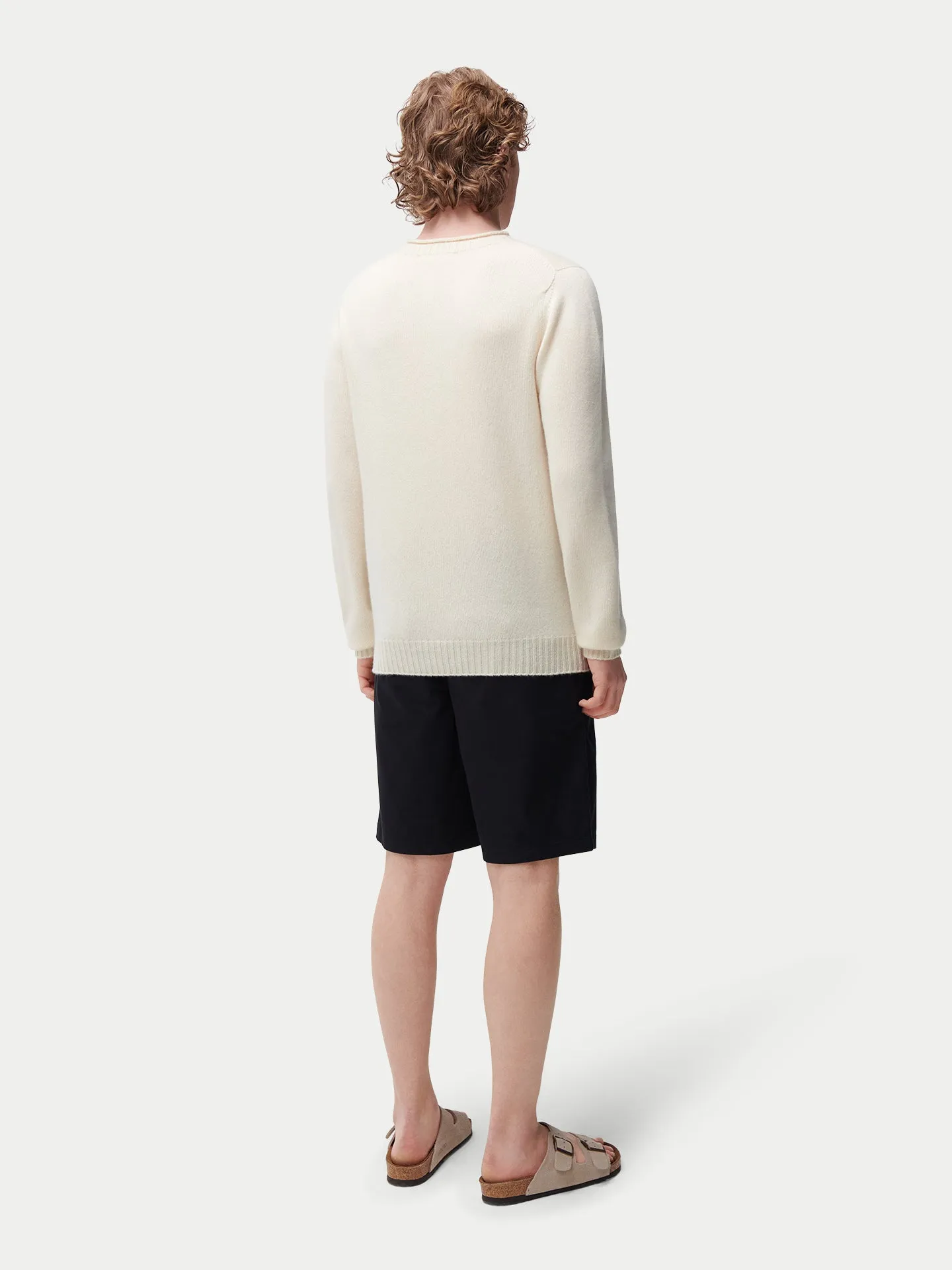 Organic Colour Rolled Neck Cashmere Sweater