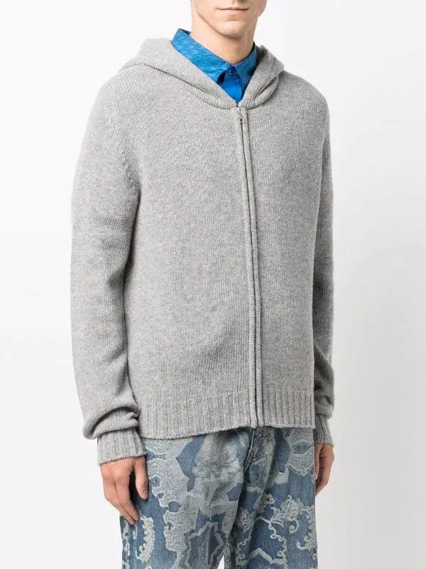 Palm Angels intarsia-logo zip-up hoodie