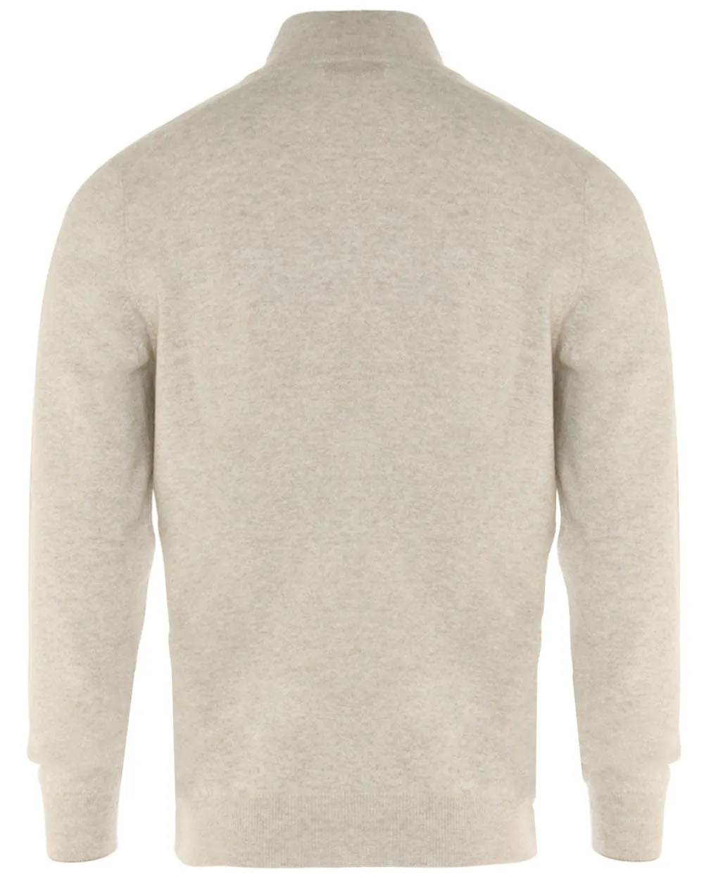Pebble Grey Cashmere Quarter Zip