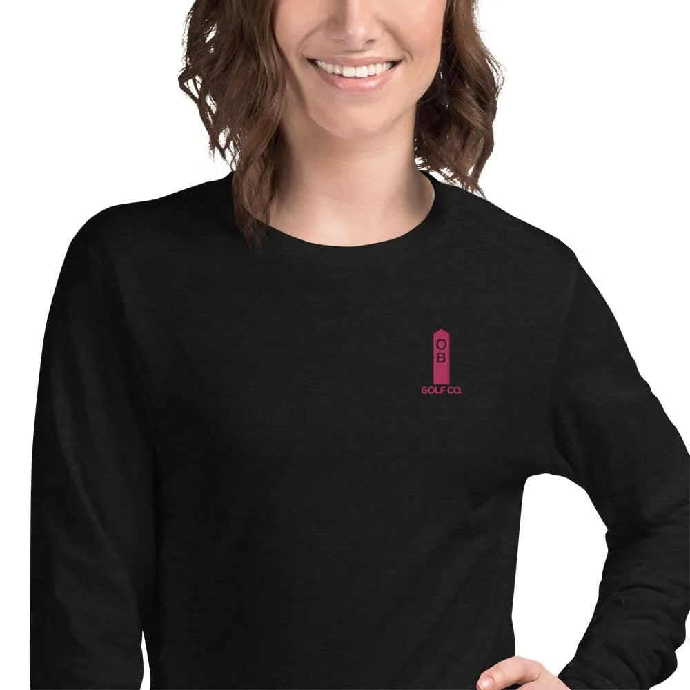 Pink OB Stake Embroidered Long Sleeve Tee
