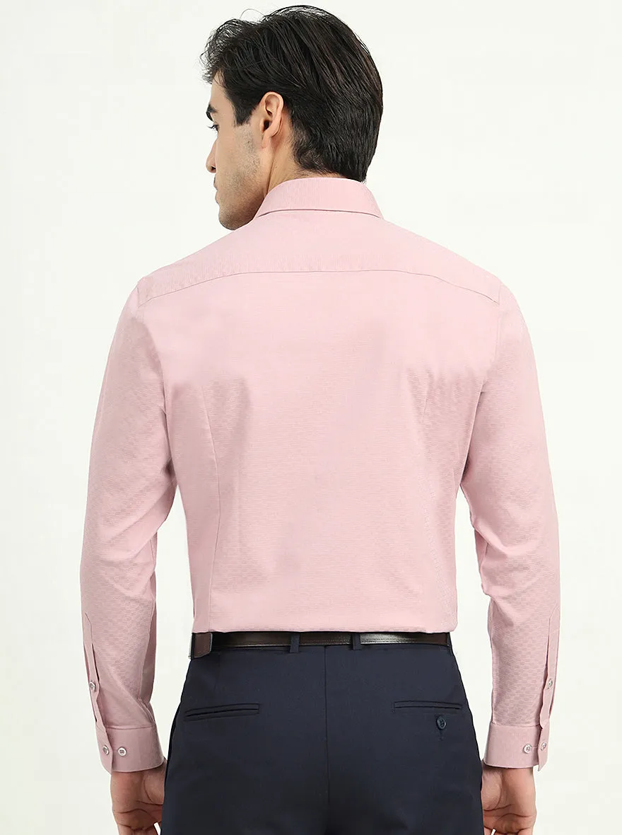Pink Solid Slim Fit Party Wear Shirt | Greenfibre