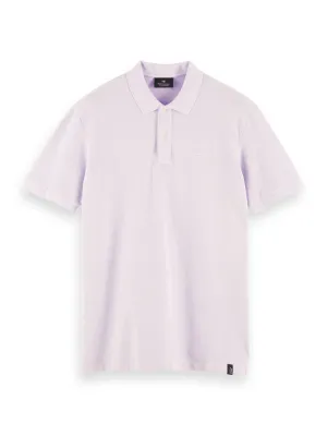 Polo de piqué de mezcla de algodón orgánico teñido en prenda