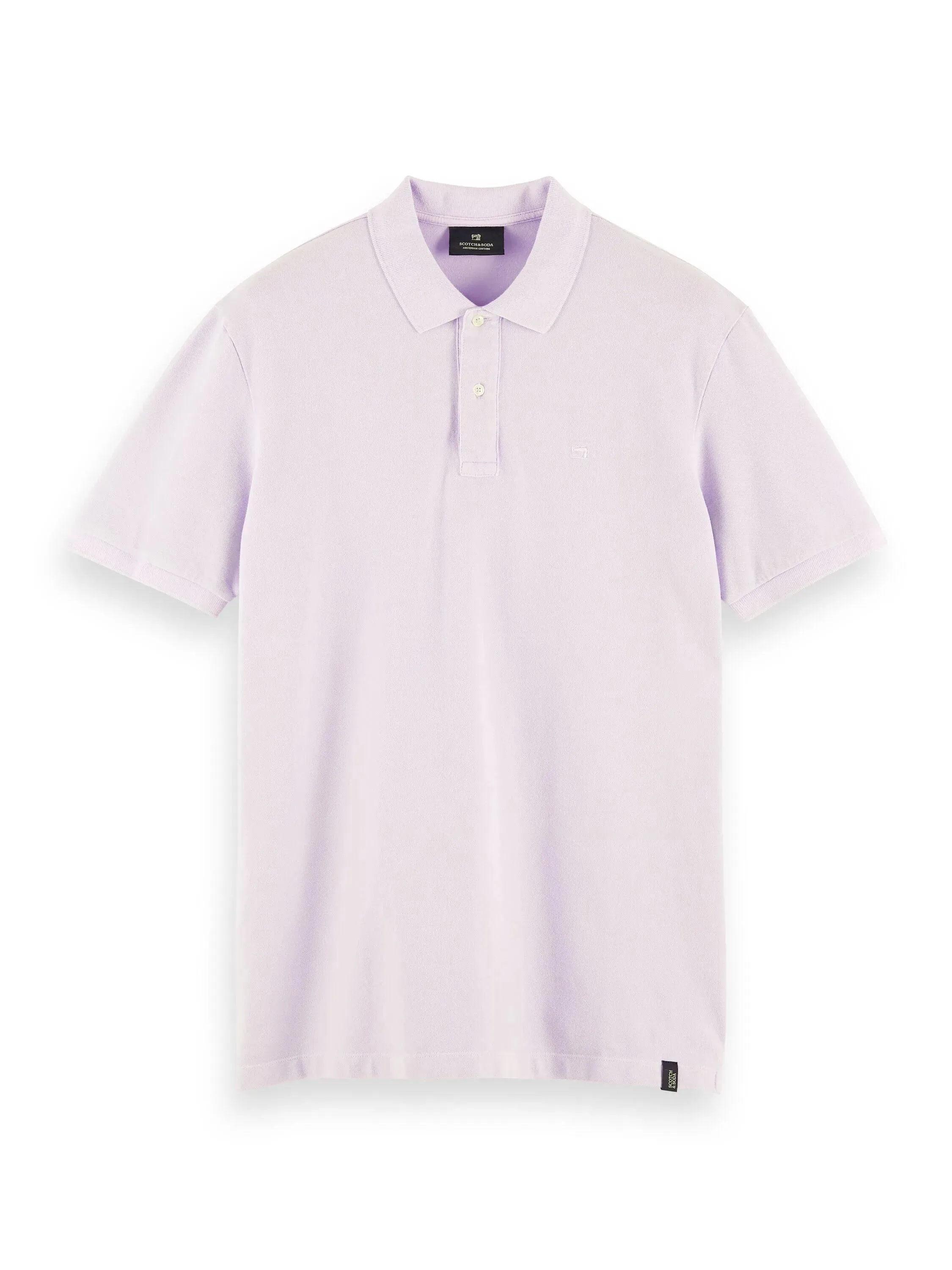 Polo de piqué de mezcla de algodón orgánico teñido en prenda