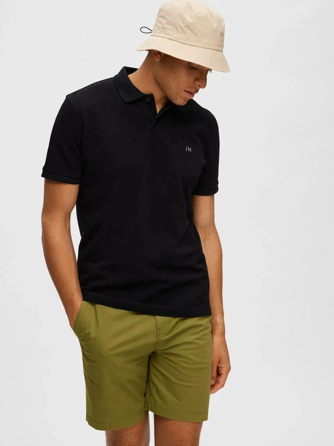 Polo Selected Manga Corta Dante Black
