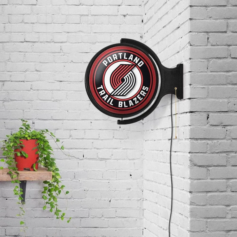 Portland Trail Blazers: Original Round Rotating Lighted Wall Sign