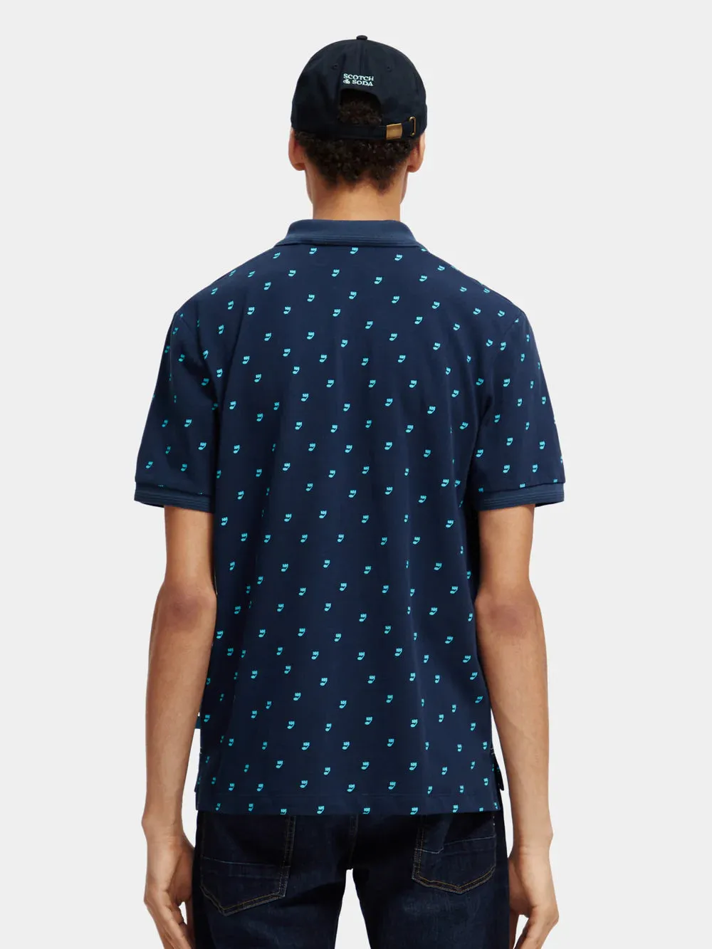 Printed Polo Shirt - Music Note Steel 173042