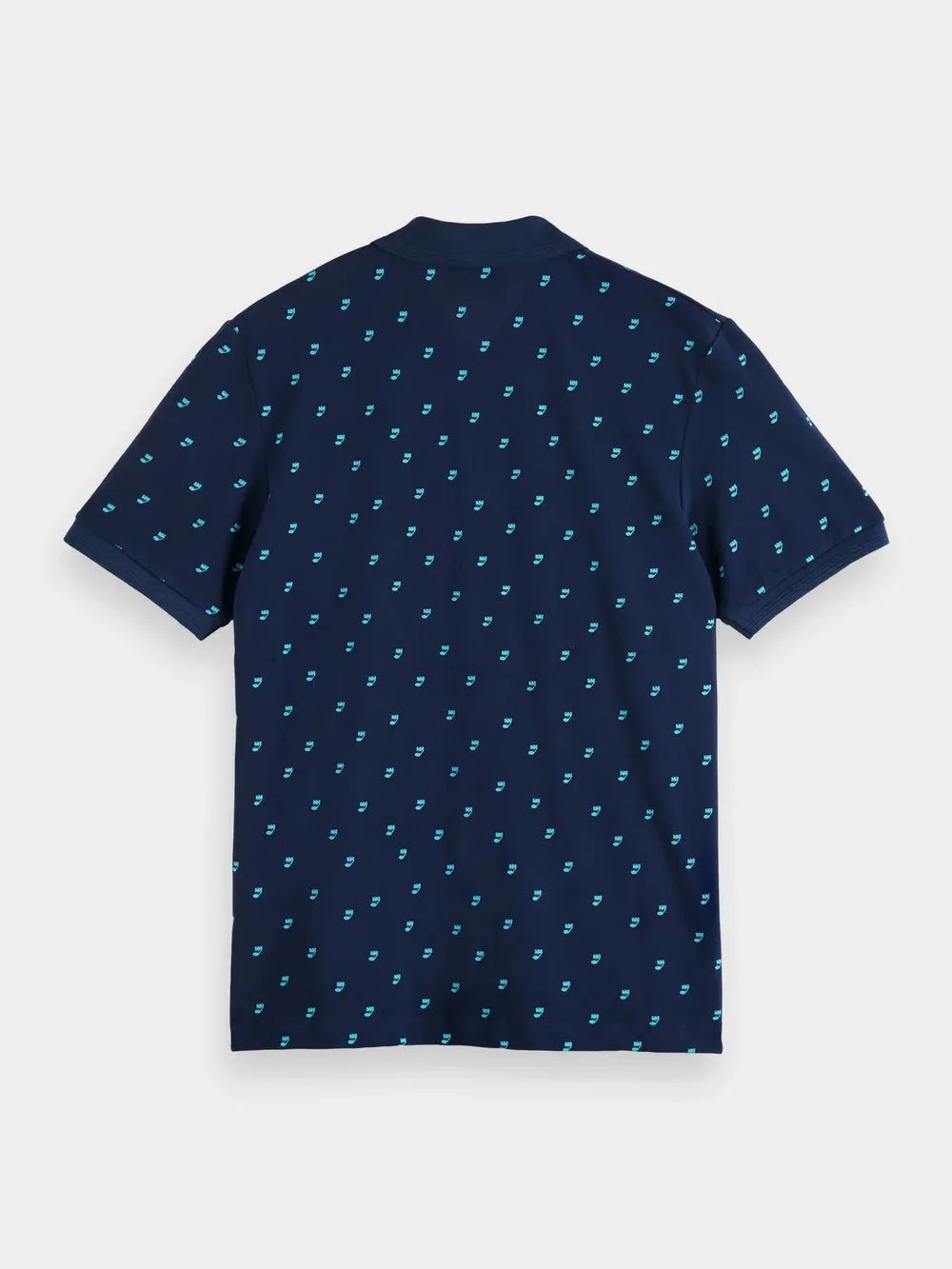 Printed Polo Shirt - Music Note Steel 173042