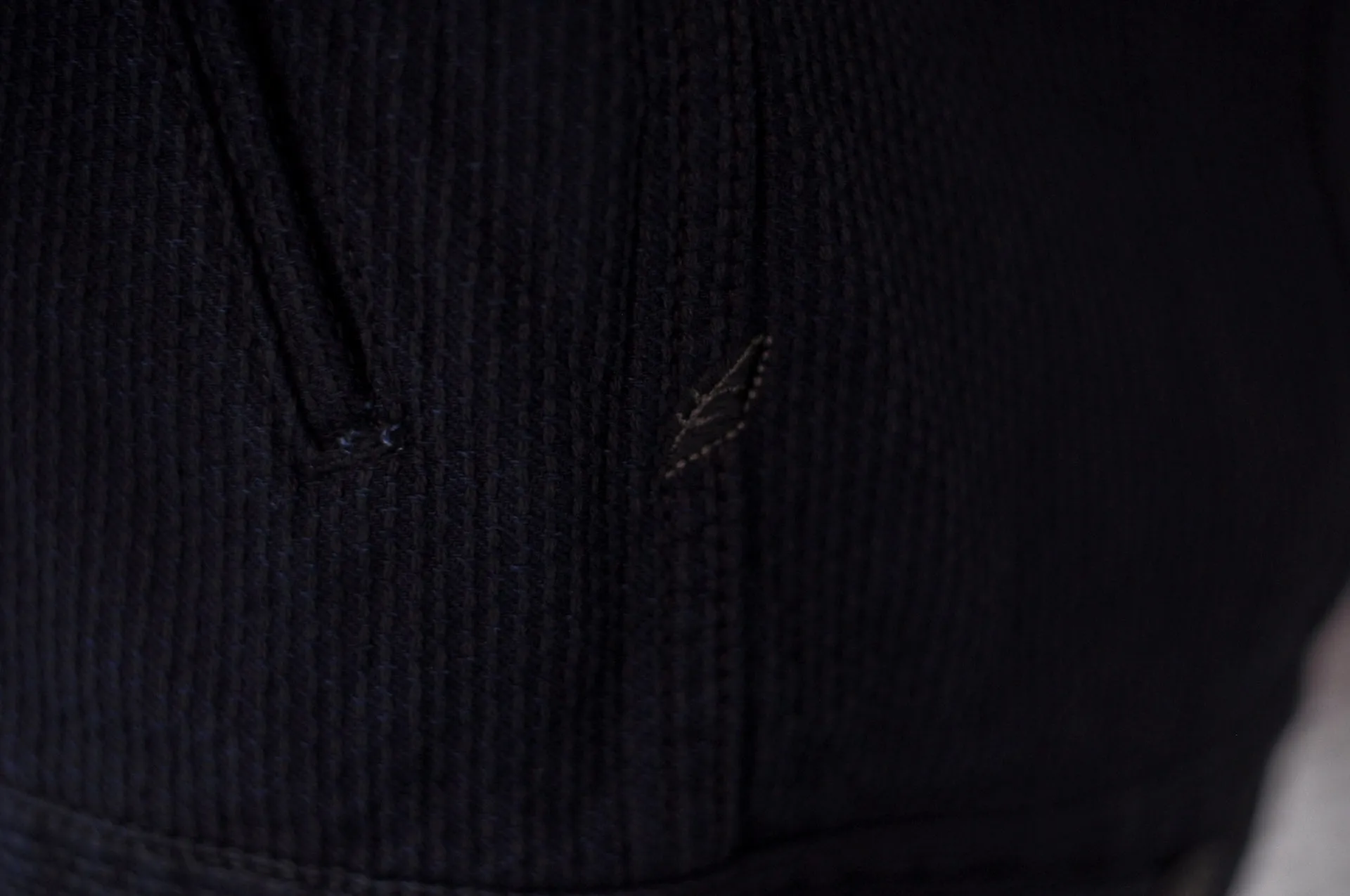Pure Blue Japan 12.5oz "Double-Warps" Sashiko Type 2 Jacket (Indigo X Black)