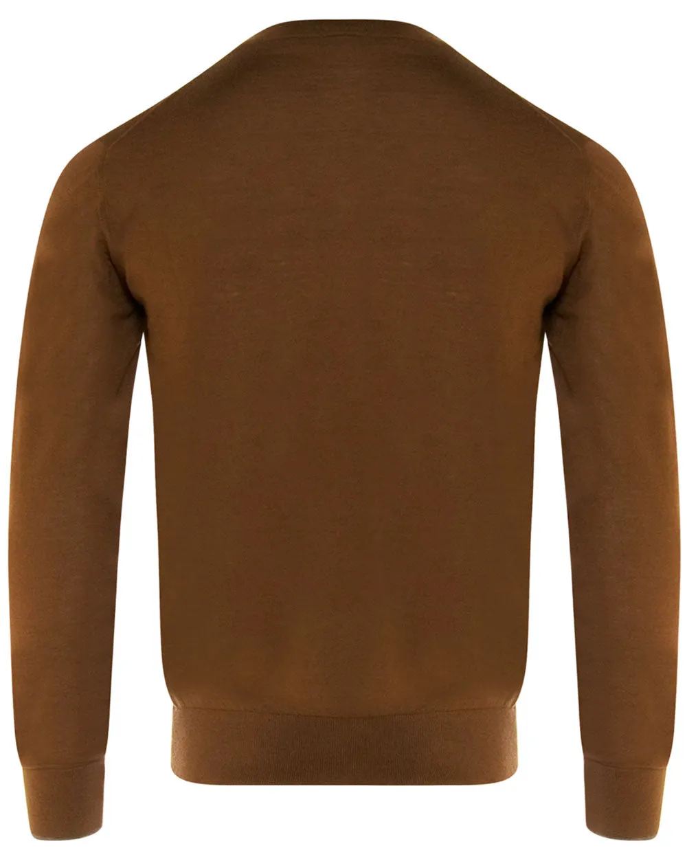 Rust Cashmere V-Neck Sweater
