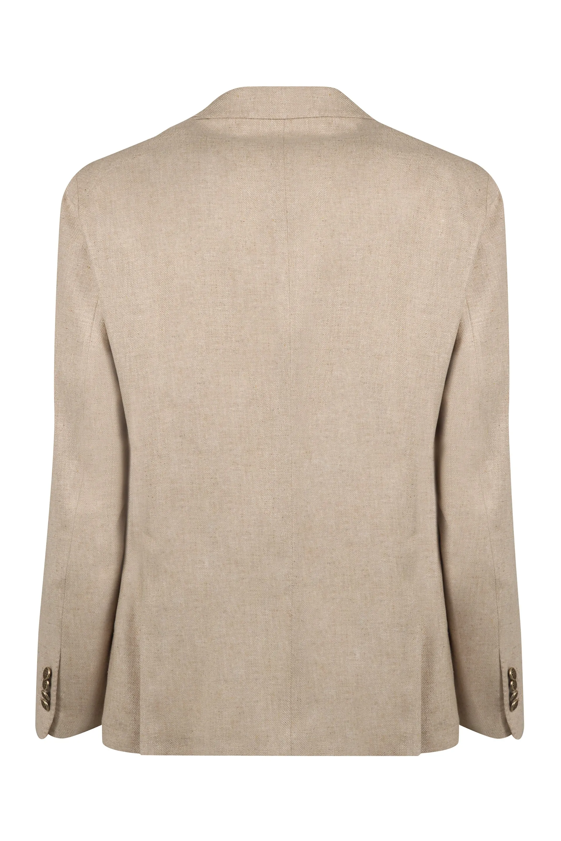 Silk single-breast blazer