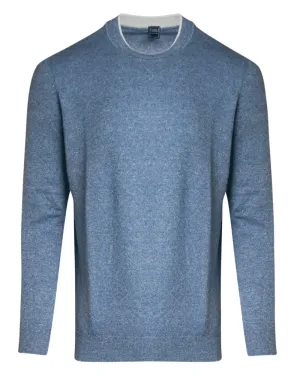Sky Blue Cashmere Crewneck Sweater