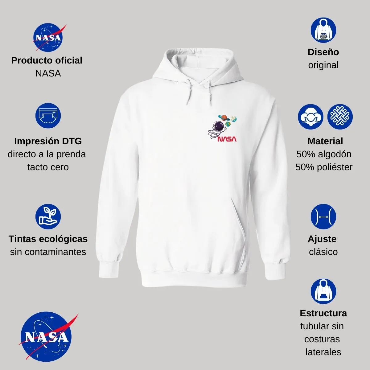 Sudadera Mujer Hoodie Nasa Astronauta