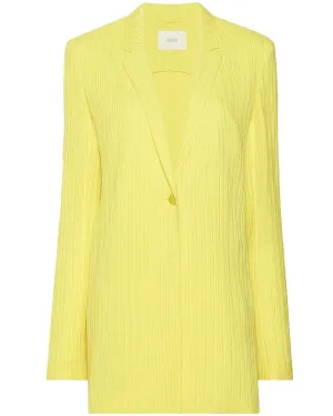 Sunglow Plisse Single Breasted Blazer