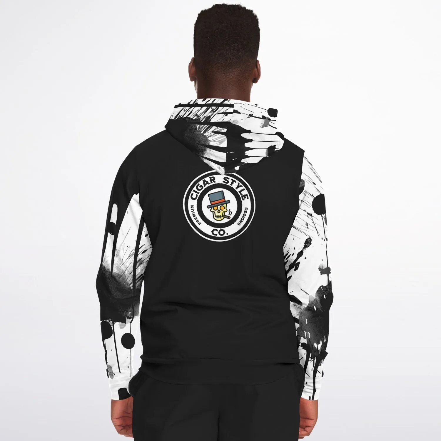 White Street Style Zip Hoodie