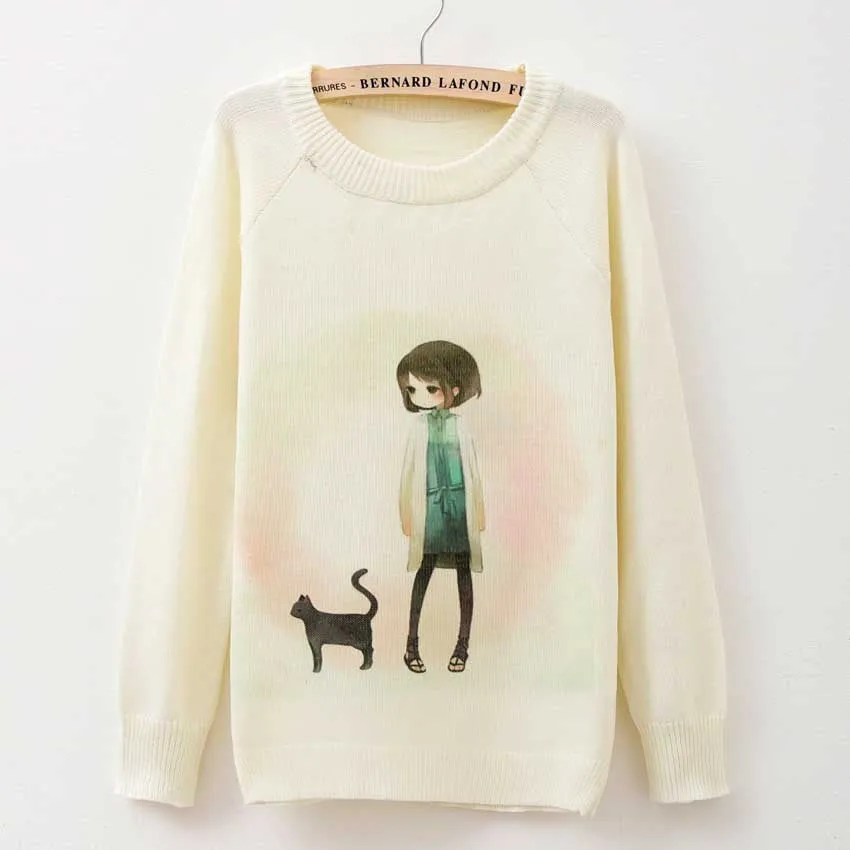 winter Knitwears women sweaters and pullovers fashion Panda/Tiger print Harajuku Sweaters pull femme pullovers