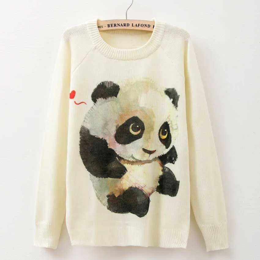 winter Knitwears women sweaters and pullovers fashion Panda/Tiger print Harajuku Sweaters pull femme pullovers