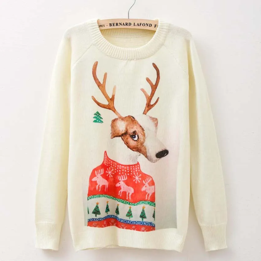winter Knitwears women sweaters and pullovers fashion Panda/Tiger print Harajuku Sweaters pull femme pullovers