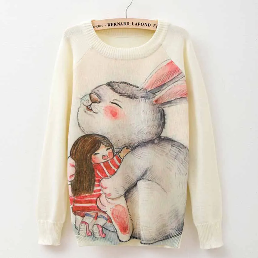 winter Knitwears women sweaters and pullovers fashion Panda/Tiger print Harajuku Sweaters pull femme pullovers