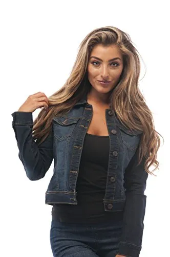 Womens Basic Button Down Denim Jean Jacket