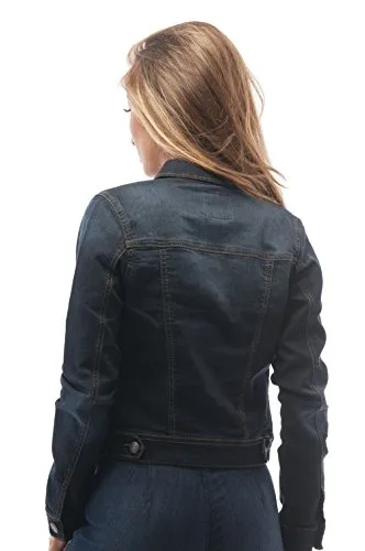 Womens Basic Button Down Denim Jean Jacket