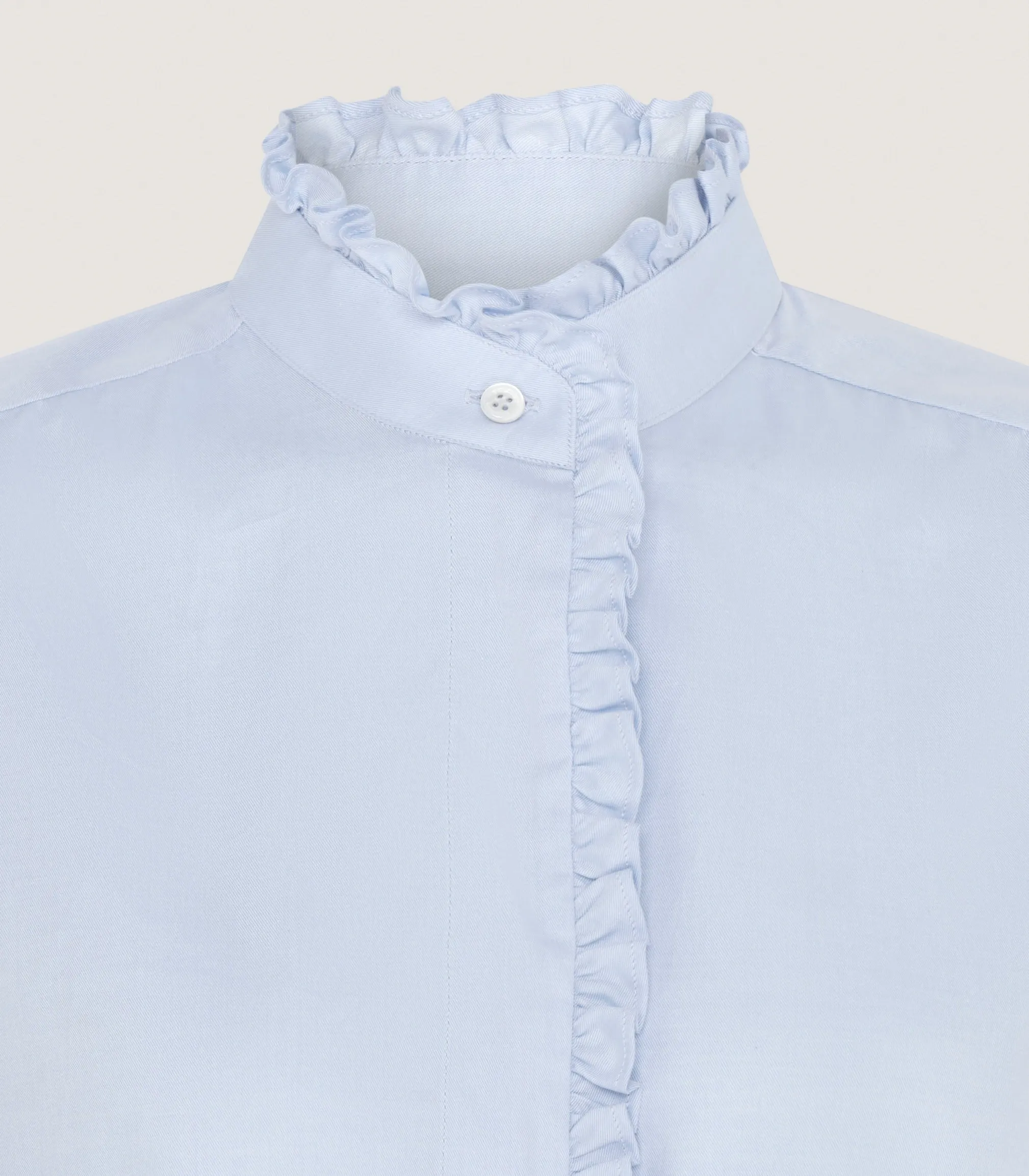 Women's Cotton Pie Crust Shirt in Oxford Blue