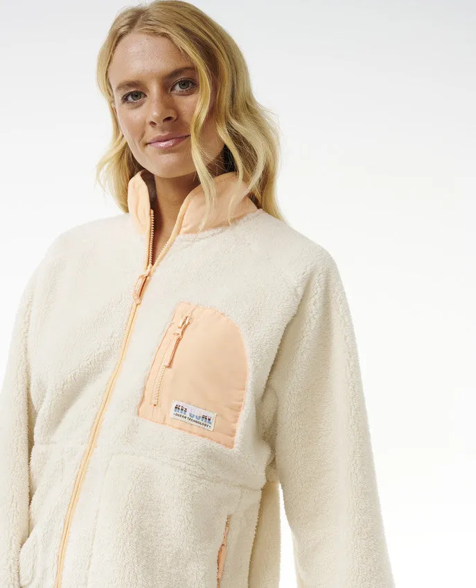 WOMEN'S SHORE BREAK POLAR FLEECE - OFF WHITE