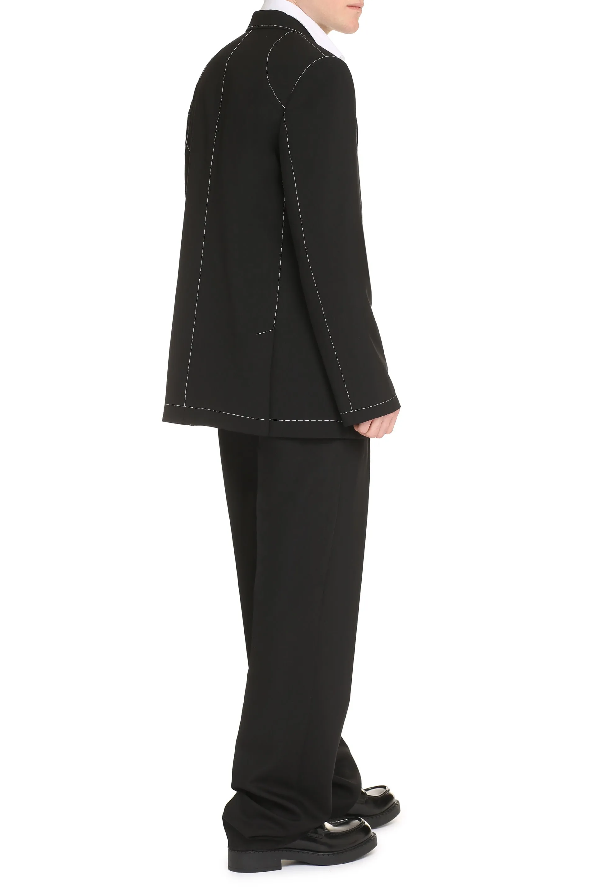 Wool blend double-breasted jacket