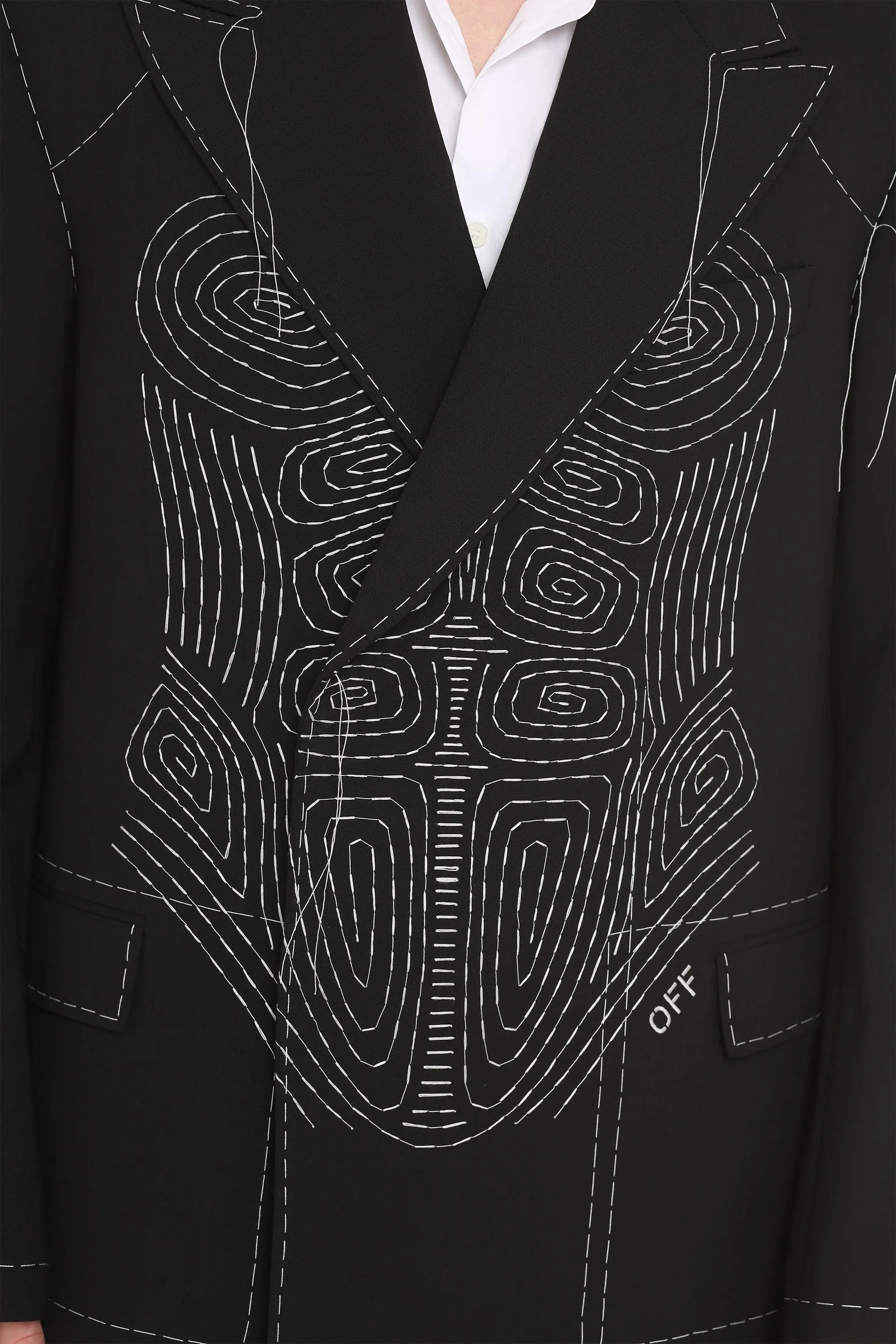 Wool blend double-breasted jacket