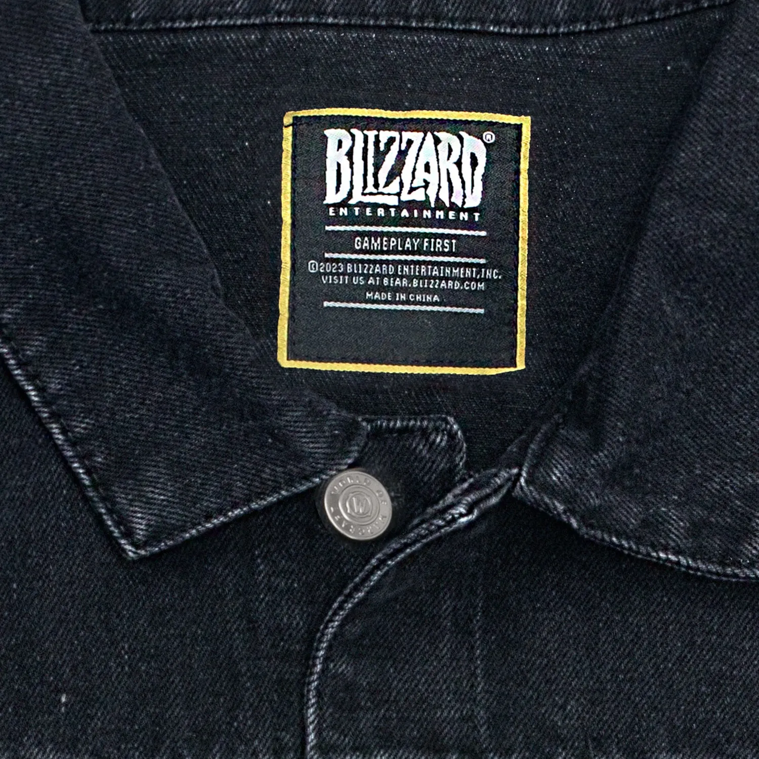 World of Warcraft Denim Black Button-Up Jacket