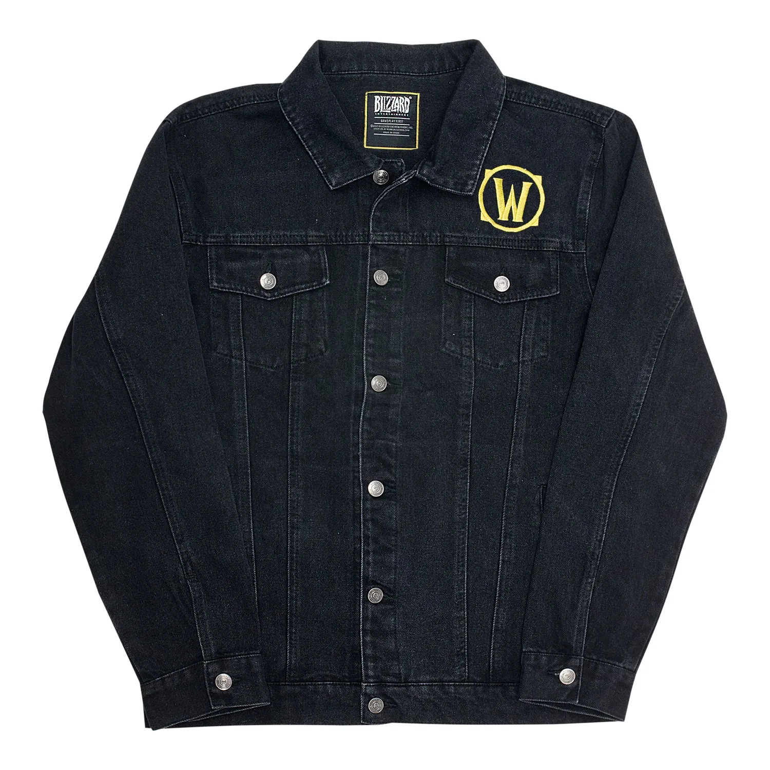 World of Warcraft Denim Black Button-Up Jacket