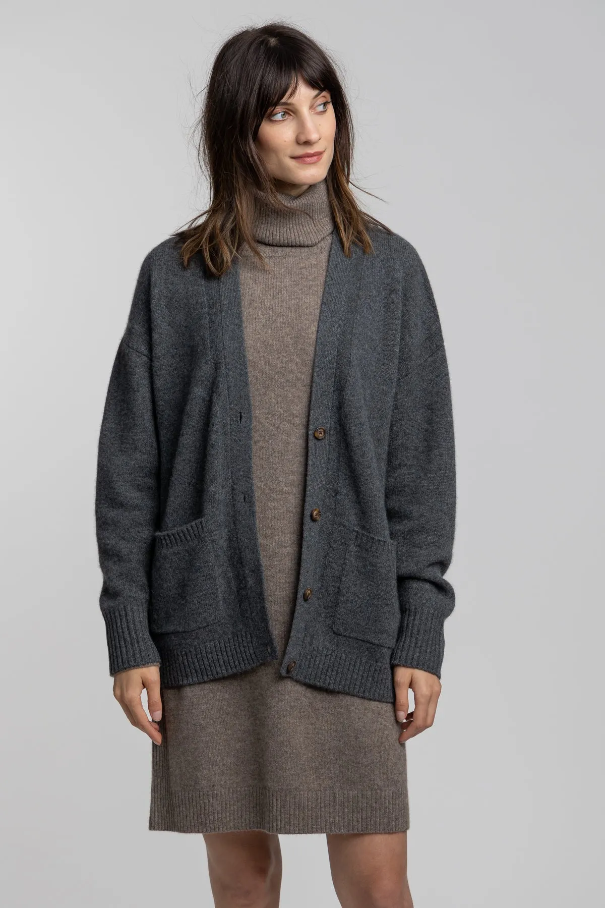 Yuna Cashmere Boyfriend Cardigan