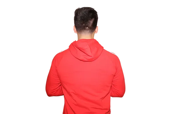 Zip Up Jacket: Red (with White stripes)